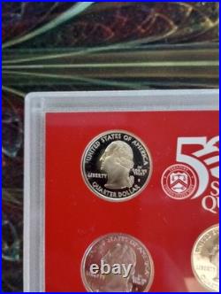 2002 United States Mint SILVER Proof Set COA & Box 10 Coins, 7 coins 90% silver