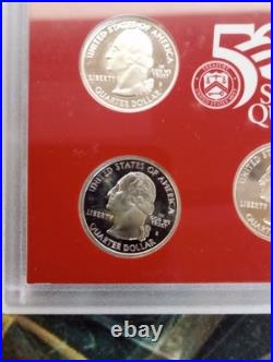 2002 United States Mint SILVER Proof Set COA & Box 10 Coins, 7 coins 90% silver