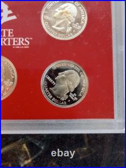 2002 United States Mint SILVER Proof Set COA & Box 10 Coins, 7 coins 90% silver