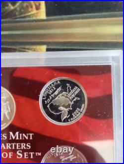 2002 United States Mint SILVER Proof Set COA & Box 10 Coins, 7 coins 90% silver