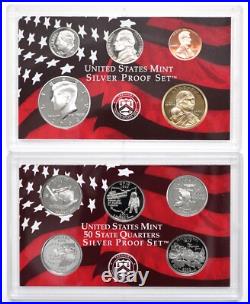 2002 United States Silver Proof Set Set with Box & COA