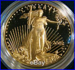 2002 W American Gold Eagle 4 Coin Proof Set w Box COA Platinum Silver Palladium