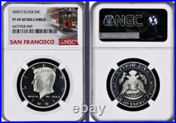 2003-S 10-coin Silver Proof Set NGC graded PF69 Ultra Cameo 2003-S 10-coin Silver Proof Set NGC graded PF69 Ultra Cameo