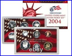 2003 S 2008 S United States Mint SILVER Proof Set / Box & COA 6 Proof Sets