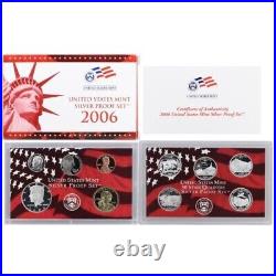 2003 S 2008 S United States Mint SILVER Proof Set / Box & COA 6 Proof Sets