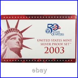 2003 Silver Proof Set U. S. Mint Original Government Packaging OGP COA