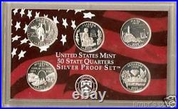 2003 Silver Proof State Quarter Set 5 Coins NO BOX/COA
