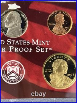 2003-s Us Mint Silver Proof Set Coa/ogp 90% Silver Lot P-98