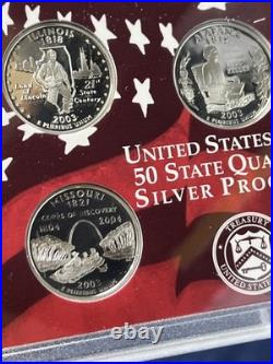 2003-s Us Mint Silver Proof Set Coa/ogp 90% Silver Lot P-98