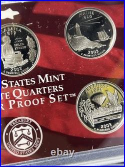 2003-s Us Mint Silver Proof Set Coa/ogp 90% Silver Lot P-98