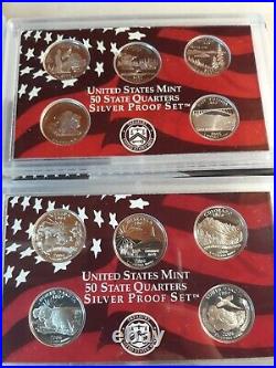 2004 2005 2006 2006 S 50-State Quarter Silver Proof Sets OGP & COA $5 FACE 90%