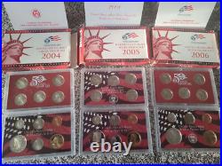 2004, 2005, 2006 U. S. Mint Silver Proof 3 Box Sets