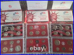 2004, 2005, 2006 U. S. Mint Silver Proof 3 Box Sets