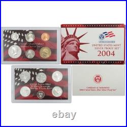 2004 Silver Proof Set U. S. Mint Original Government Packaging OGP COA