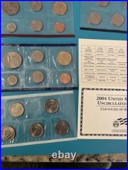 2004 United States Mint Brilliant Uncirculated, Clad & Silver Proof Set Bundle