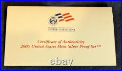 2005-S Silver Proof Set Complete 11-Coin Set with COA 1.338 troy oz silver