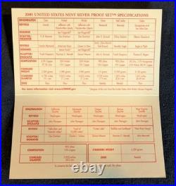 2005-S Silver Proof Set Complete 11-Coin Set with COA 1.338 troy oz silver