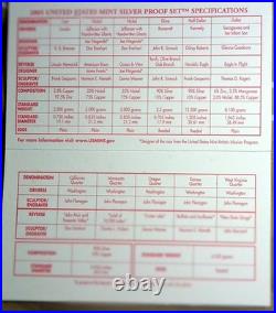 2005-S US Mint Silver Proof 11 Coin Set. In OGP with COA