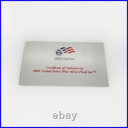2005-S United States Mint Silver Proof Set 11 Coins with Certificate (148)