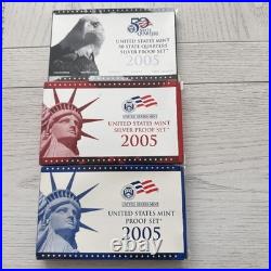 2005 Silver Proof Set, State Quarters And Regular Proof Set