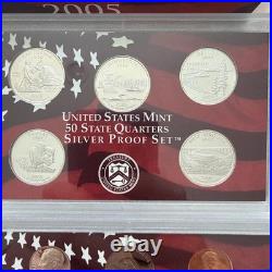 2005 Silver Proof Set, State Quarters And Regular Proof Set