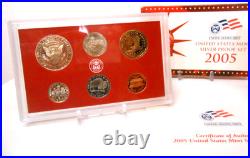 2005 Silver U. S. Proof Set 11 Coins from the U. S. Mint! NICE! SEE