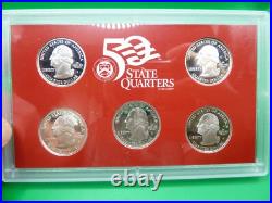 2005 US S Mint Silver Proof Coin Set with 5 State Quarters CA MN OR KS WV Red Set 2005 US S Mint Silver Proof Coin Set with 5 State Quarters CA MN OR KS WV Red Set