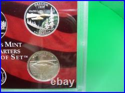 2005 US S Mint Silver Proof Coin Set with 5 State Quarters CA MN OR KS WV Red Set 2005 US S Mint Silver Proof Coin Set with 5 State Quarters CA MN OR KS WV Red Set