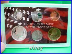 2005 US S Mint Silver Proof Coin Set with 5 State Quarters CA MN OR KS WV Red Set 2005 US S Mint Silver Proof Coin Set with 5 State Quarters CA MN OR KS WV Red Set
