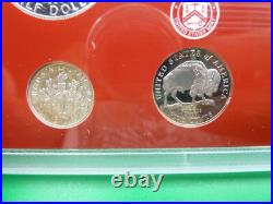 2005 US S Mint Silver Proof Coin Set with 5 State Quarters CA MN OR KS WV Red Set 2005 US S Mint Silver Proof Coin Set with 5 State Quarters CA MN OR KS WV Red Set
