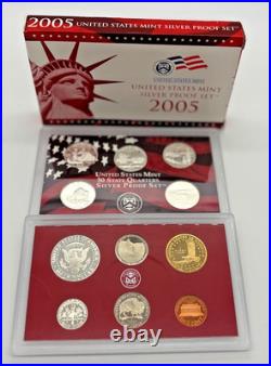 2005 United States Mint Silver Proof Set (11 Coins) 50 State Quarters