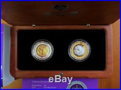 2006 50c Selectively Gold Plated Silver Proof 2 Coin Set Royal Collection