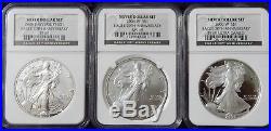 2006 American Eagle 20th Anniversary Silver Coin Set NGC MS69 PF69Rev PF PF69UC