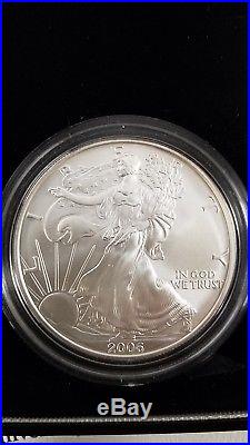 2006 American Silver Eagle 20th Anniversary Silver 3 Coin Set