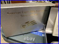 2006 P Reverse Proof Silver Eagle 3 Coin 20th Anniversary Set W Box/coa
