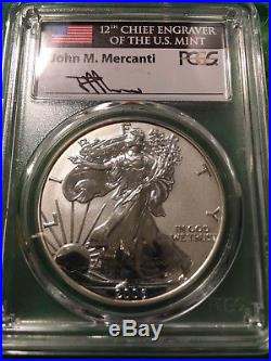2006 P Reverse Proof Silver Eagle Pcgs Pr70 Mercanti From 20th Anniversary Set
