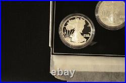 2006 Reverse Proof Silver Eagle 3 Coin 20th Anniversary Set W Box/coa