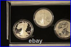 2006 Reverse Proof Silver Eagle 3 Coin 20th Anniversary Set W Box/coa