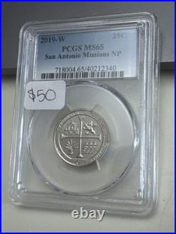 2006 Silver Proof Set, 2019-W PCGS MS65 San Antonio Missions 25c More! COBM-8104