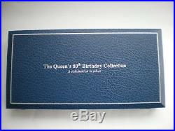 2006 The Queens 80th Birthday Collection In Silver Proof 13 Coin Set