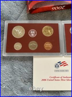 2006 United States Mint Silver Proof Set. Ten Coins set in COA