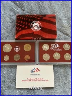 2006 United States Mint Silver Proof Set. Ten Coins set in COA