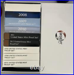 2007-2015 US Mint Proof Sets 9 total in Lighthouse Intercept Box