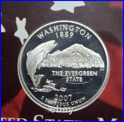 2007-S SILVER Proof Set w OGP & COA. 14 Total Coins. 1st 4 Presidential Coins