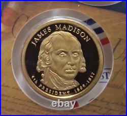 2007-S SILVER Proof Set w OGP & COA. 14 Total Coins. 1st 4 Presidential Coins