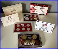 2007-S United States Mint Silver Proof COMPLETE 14 Coin Set with OGP & COA