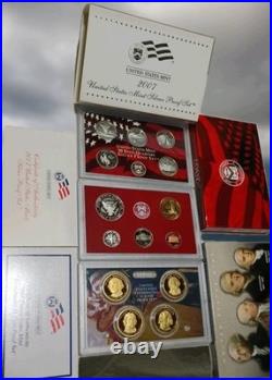2007 U. S. Mint Silver Proof Set 14 Coins with Box & COA Nice Set
