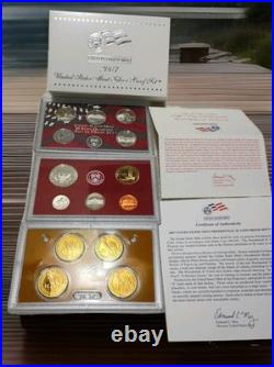 2007 US Mint Silver Proof Set 1.34 Troy Oz Silver 14 Piece Coins, Box & COA