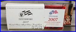 2007 US Mint Silver Proof Set 1.34 Troy Oz Silver 14 Piece Coins, Box & COA