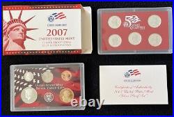 2007 US Mint Silver Proof Set (14 Coins) & 2006 US Mint Silver Proof Set with COAs